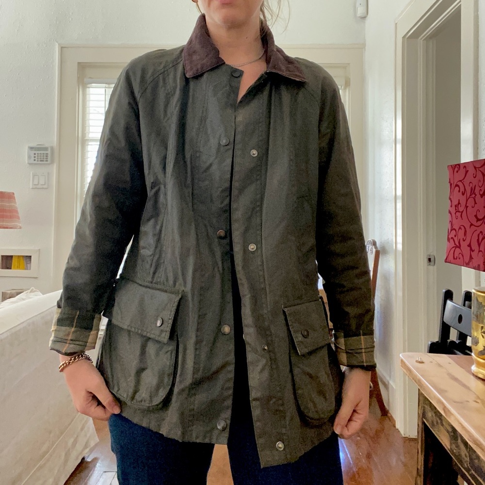 Barbour Beadnell Wax Jacket Sage